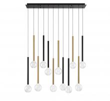Lib & Co. US 10150-023 - Positano, 12 Light Linear LED Chandelier, Mixed