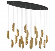Lib & Co. US 12220-020-02 - Sorrento, 22 Light Oval LEDChandelier, Copper, Black Canopy