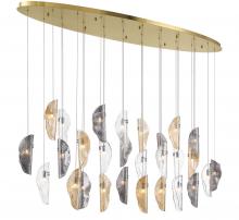 Lib & Co. US 12221-023-07 - Sorrento, 28 Light Oval LED Chandelier, Mixed, Gold Canopy