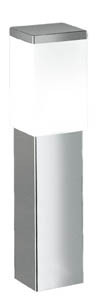 Eglo 86388A - 1 LT Outdoor Path Light w/ Stainless Steel Finish & Opal Frosted Glass Shade