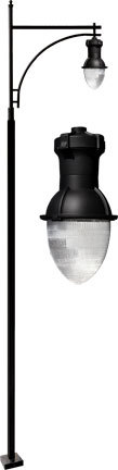 Dabmar GM9290-B-MT - DROP LIGHT POST LIGHT FIX 250W HPS MT