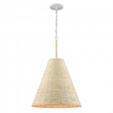 ELK Home Plus 32456/1 - Abaca 17'' Wide 1-Light Pendant - Textured White