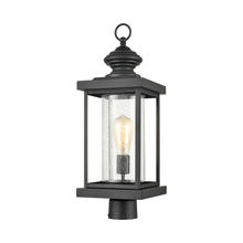 ELK Home Plus 45454/1 - Minersville 1-Light Outdoor Post Mount in Matte Black with Antique Speckled Glass