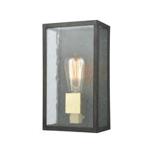 ELK Home Plus 47120/1 - McKenzie 1-Light Outdoor Sconce in Blackened Bronze and Brushed Brass