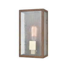 ELK Home Plus 47130/1 - McKenzie 1-Light Outdoor Sconce in Dark Wood Print and Brushed Brass