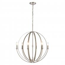 ELK Home Plus 81466/6 - Rotunde 26'' Wide 6-Light Chandelier - Beechwood