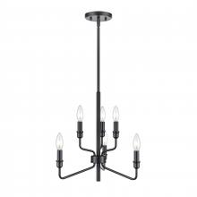 ELK Home Plus 81518/3+3 - Saginaw 18'' Wide 6-Light Chandelier - Matte Black