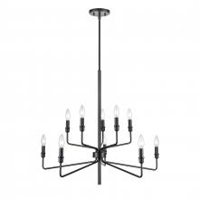 ELK Home Plus 81519/5+5 - Saginaw 34'' Wide 10-Light Chandelier - Matte Black