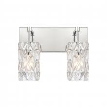 ELK Home Plus 82191/2 - Forma de Crystal 14'' Wide 2-Light Vanity Light - Polished Chrome
