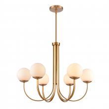 ELK Home Plus 89678/6 - Caroline 32'' Wide 6-Light Chandelier - Brushed Gold
