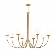 ELK Home Plus 89679/8 - Caroline 54'' Wide 8-Light Chandelier - Brushed Gold