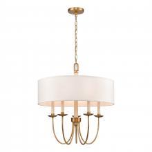 ELK Home Plus 89716/5 - Neville 23'' Wide 5-Light Chandelier - Natural Brass