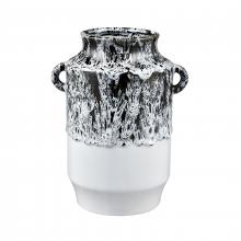 ELK Home Plus S0017-9733 - Gallemore Vase - Black and White Glazed (2 pack) (2 pack)
