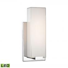 ELK Home Plus WSL1601-PW-15 - Midtown 1-Light Wall Lamp in Chrome with Paint White Glass