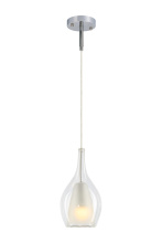 Matteo Lighting C37501CHCL - Jericho Black and Chrome Pendant