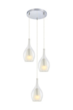 Matteo Lighting C37503CHCL - Jericho Black and Chrome Pendant