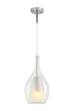 Matteo Lighting C37521CHCL - Jericho Black and Chrome Pendant
