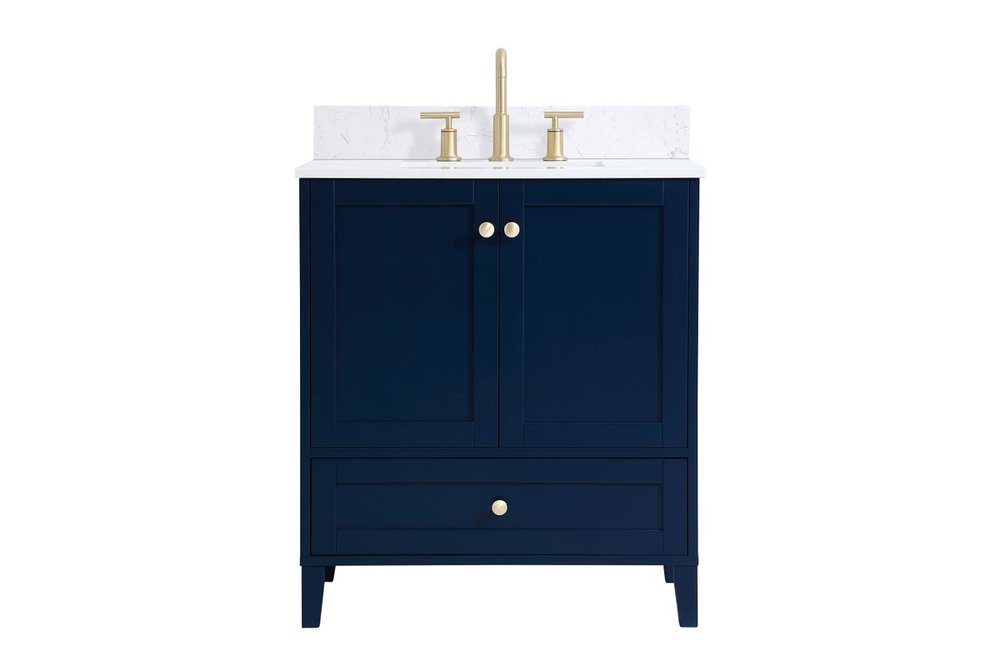 30 Inch Single Bathroom Vanity In Blue With Backsplash Tx0hg Luminati - 30 Bathroom Vanity Backsplash