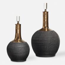 Uttermost 18923 - Uttermost Arnav Matte Black Bottles Set/2