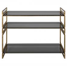 Uttermost 22973 - Uttermost Stacked Up Gray Glass Console Table