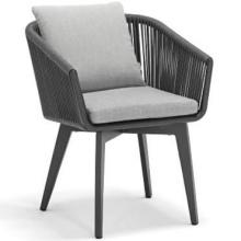 Couture Jardin DIVA - DI15 - Dining Chair - Anthracite Aluminum /  Acrylic rope - Canvas Granite - Canvas Granite