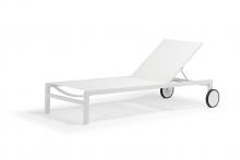 Couture Jardin ELLA - EL50 - Chaise Lounge - White Aluminum - Batyline ISO  7407-5001 -