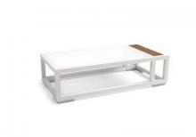 Couture Jardin SOUTH BEACH - SB02 - Coffee Table - Alu / Teak / Glass
